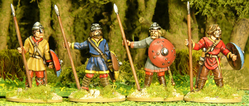 Carolingian Unarmoured Spearmen Standing 