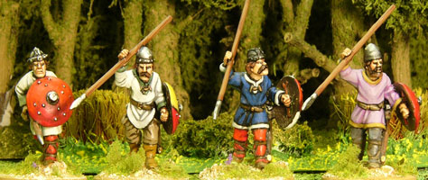 Carolingian Unarmoured Spearmen Advancing 