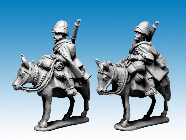 Legion Mounted Company in greatcoats and sun helmet.