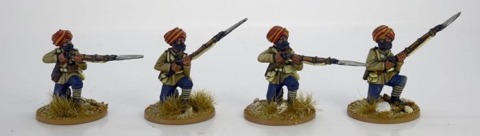 Sikh Infantry Kneeling. 2nd Afghan War.