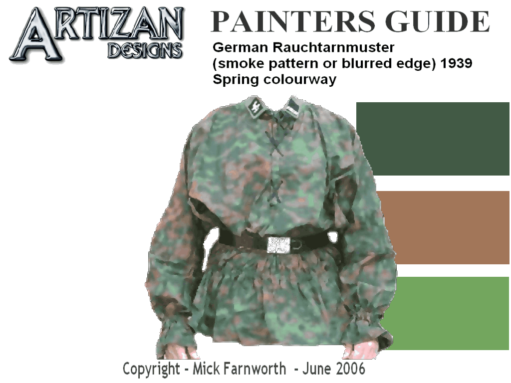 Artizan Designs Wwii Painting Camo Guide - german ww2 uniforms roblox