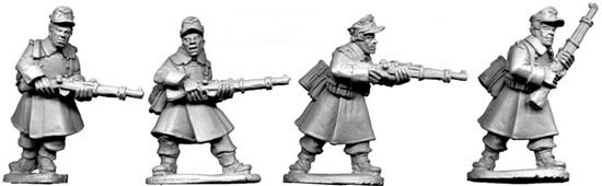 German Riflemen in Greatcoats 
