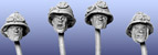 Italian Army Heads in Sunhelmets 