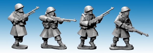 US Infantry in Greatcoats w B.A.R's