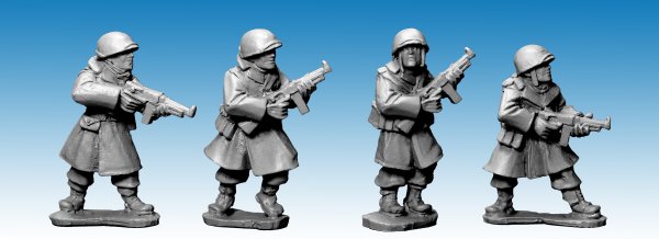 US Infantry in Greatcoats w S.M.G's