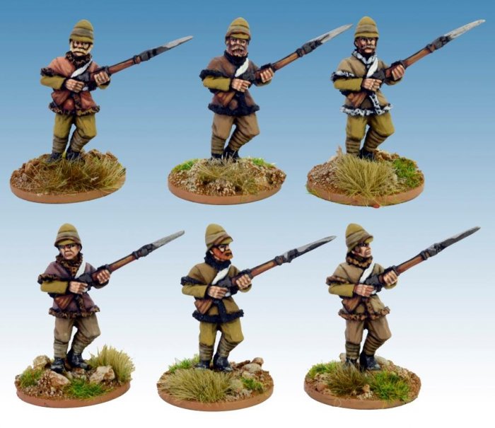 British infantry in Poshteen Advancing