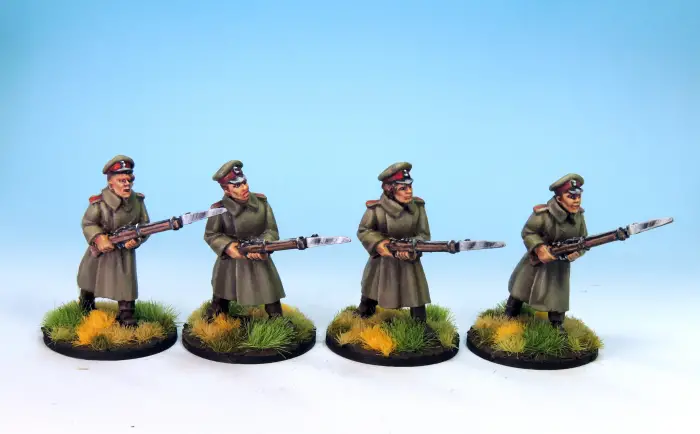 White Infantry in Greatcoats.