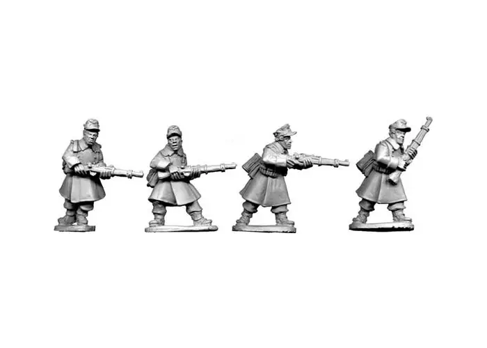 German Riflemen in Greatcoats 