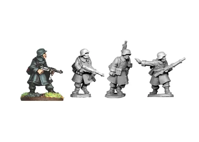 German N.C.O.s and LMG Team in Greatcoats 