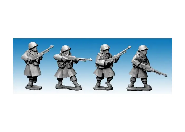 US Infantry in Greatcoats w B.A.R's