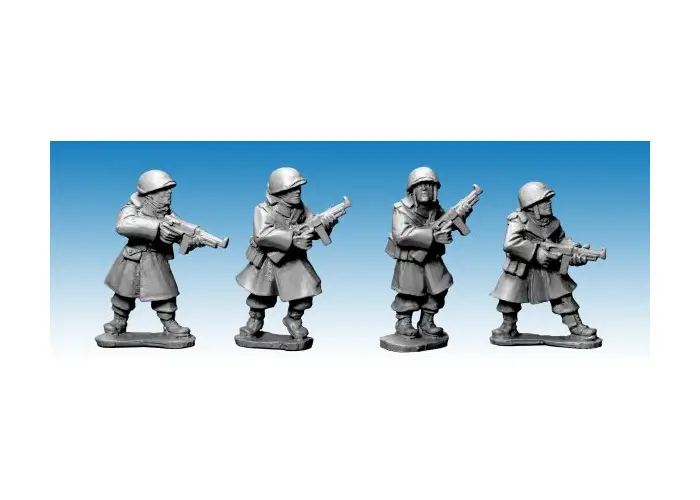 US Infantry in Greatcoats w S.M.G's