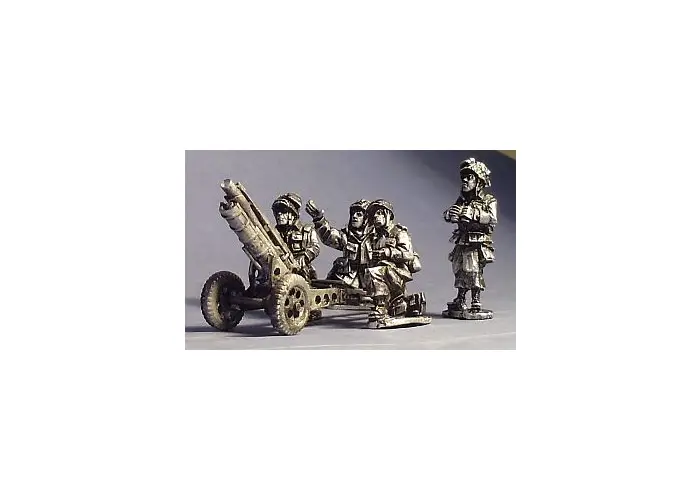 US Airborne 75mm Howitzer and Crew