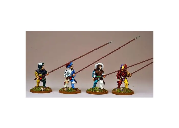 Landsknecht Unarmoured Pikemen Advancing