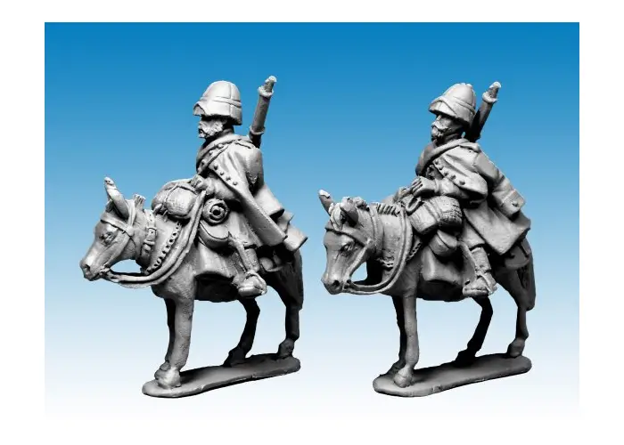 Legion Mounted Company in greatcoats and sun helmet.