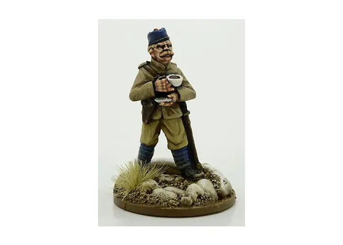 British Officer with Cup of Tea.