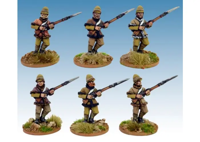 British infantry in Poshteen Advancing